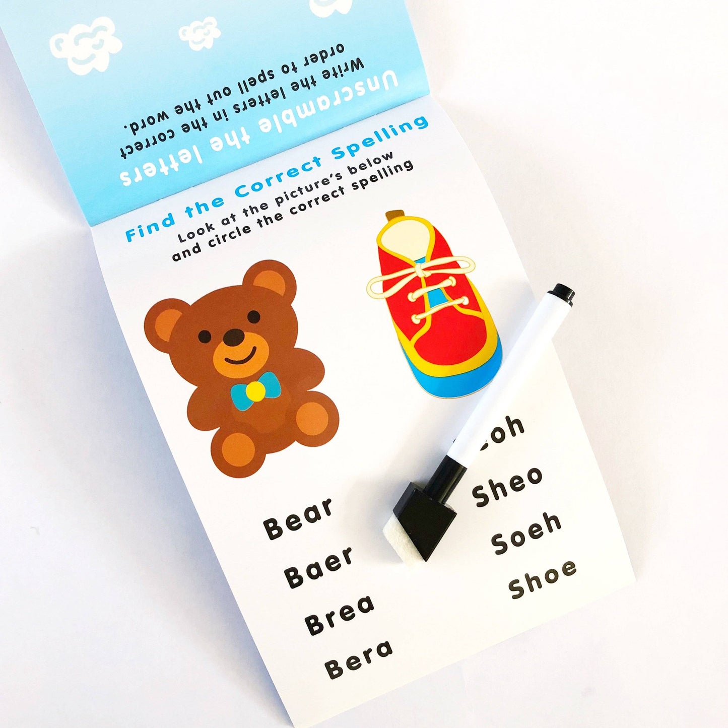 Learn to Spell (wipe clean workbook)-Little Boo Learning-literacy,spelling,wipe clean,workbook