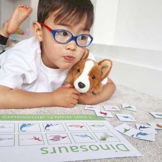 Personalised Dinosaur Learning Mat (Version 1 - Pictures)-Little Boo Learning-dinosaur,Learning Mat,learning mats
