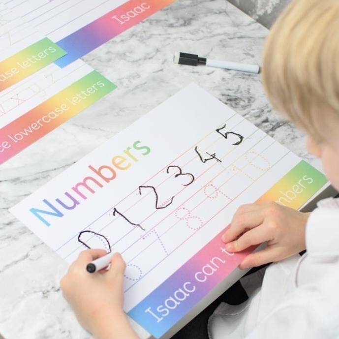 PERSONALISED Guided Writing Learning Mat Pack-Little Boo Learning-Learning Mat