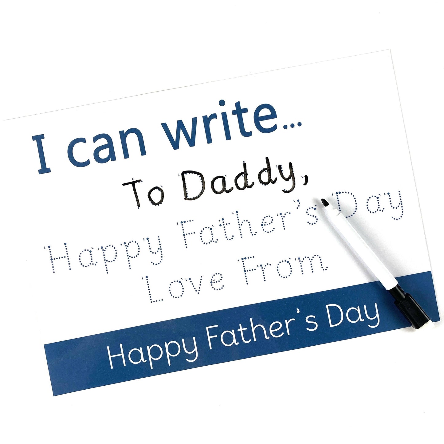 'Happy Father's Day' Handwriting Practice Mat | Digital Download-Little Boo Learning-handwriting practise,handwriting resource,normal