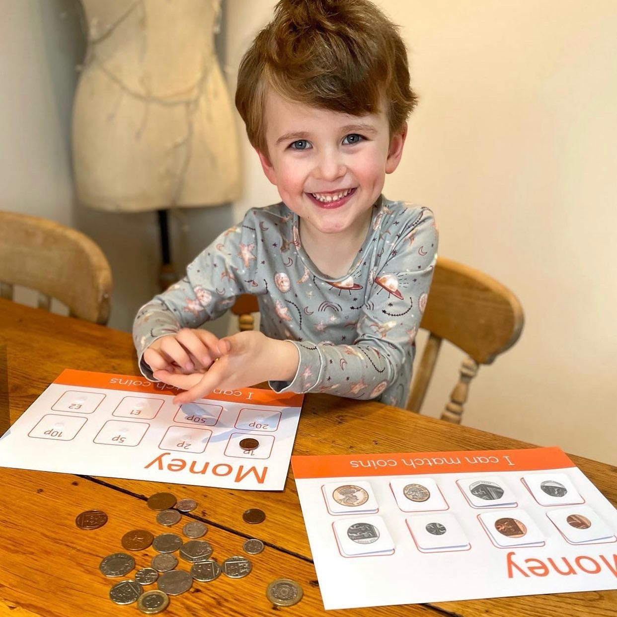 Personalised Coins Learning Mats (2 Pack)