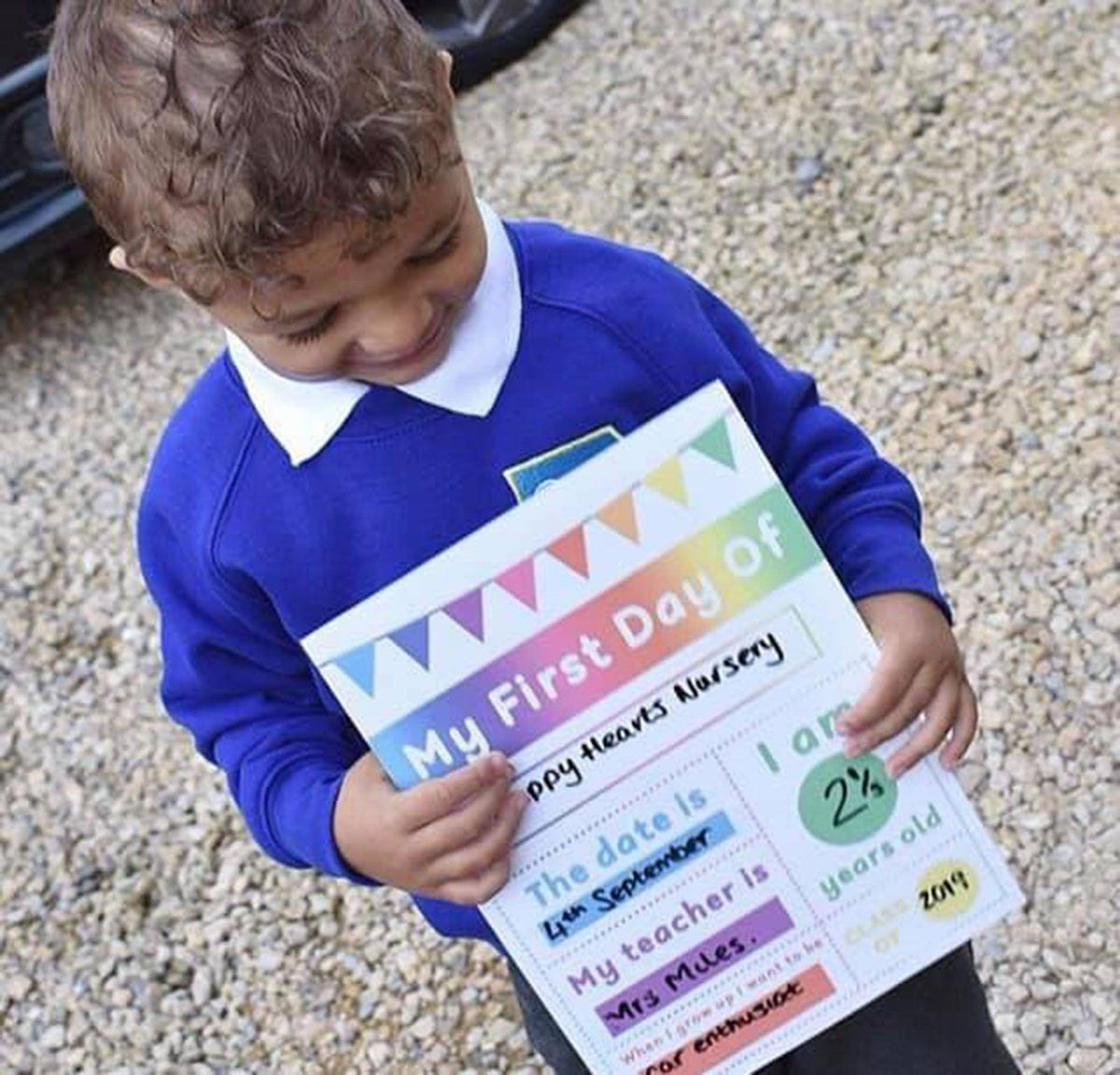 READY-TO-POST My First Day Mat (Wipe Clean)-Little Boo Learning-