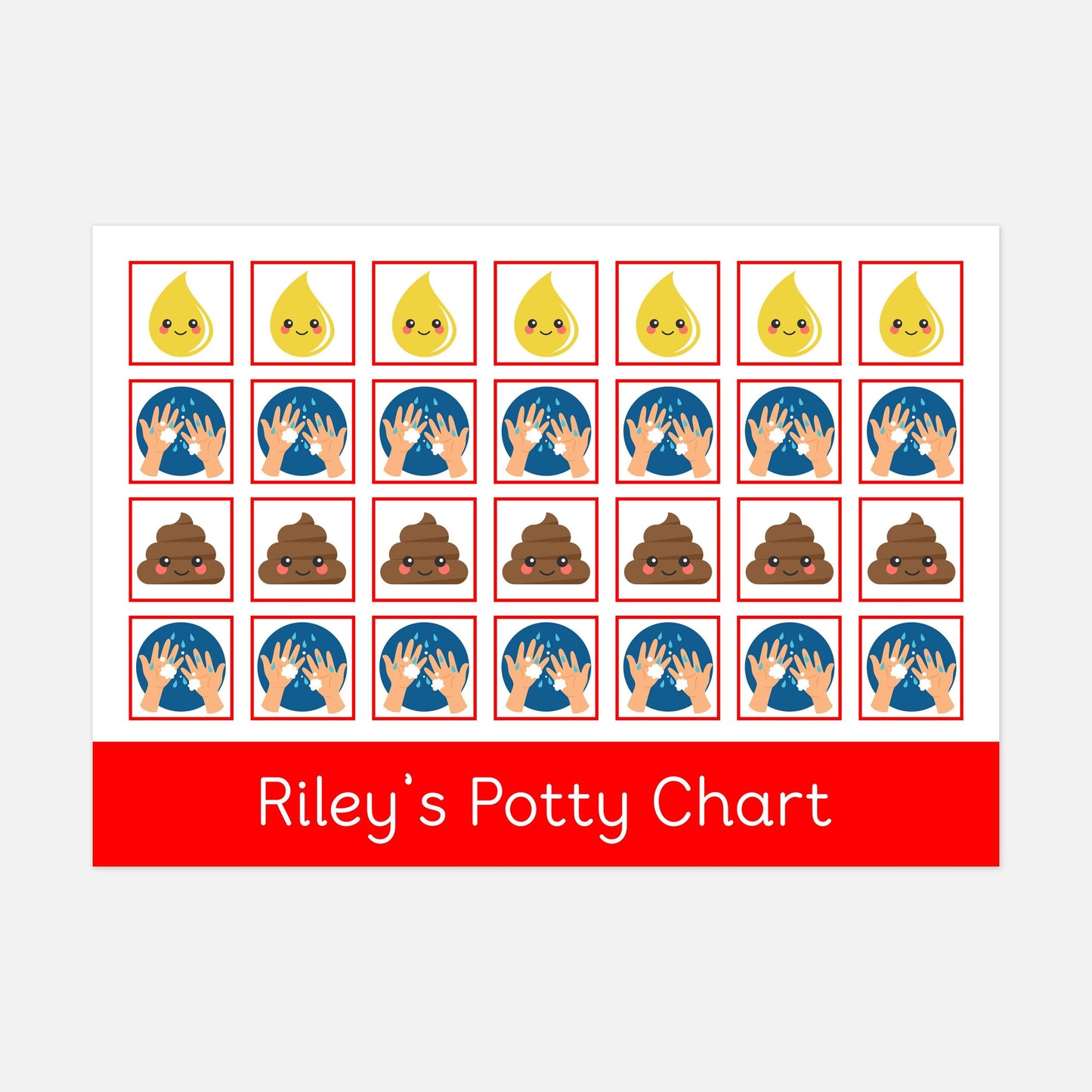 Personalised Potty Training Reward Chart-Little Boo Learning-reward chart