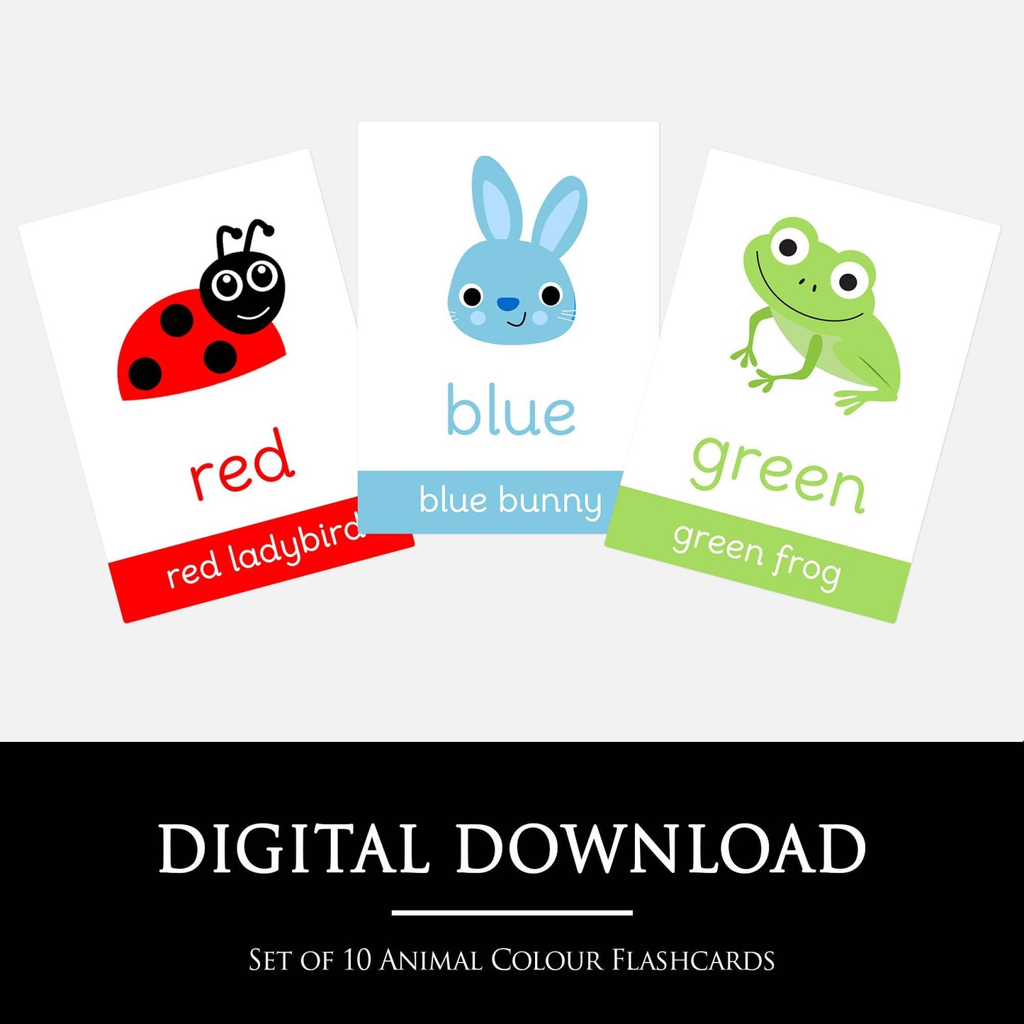 Animal Colour Flashcards | Digital Download-Little Boo Learning-Colours,Colours Flashcards,Flashcards,Montessori,normal