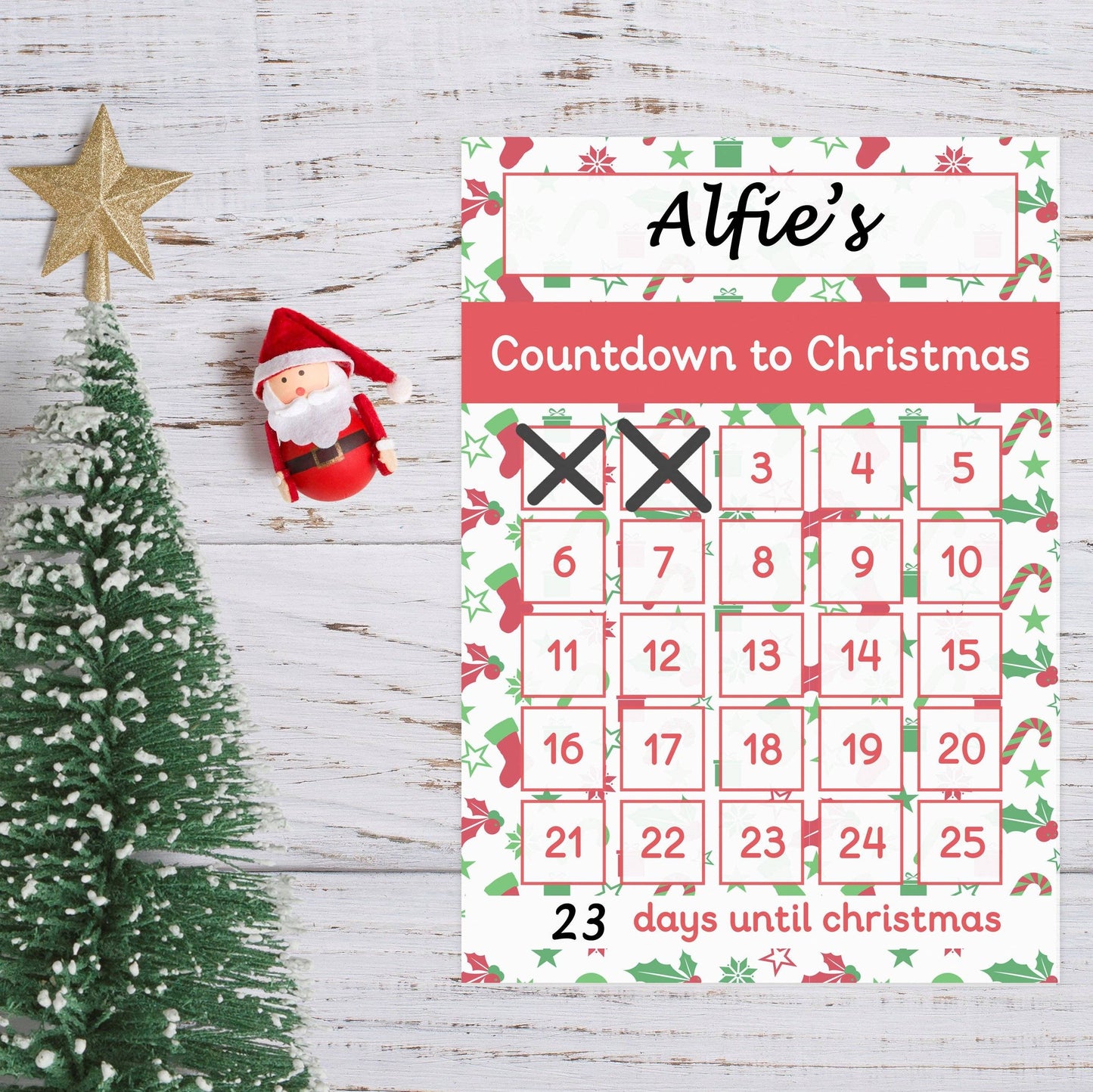 Countdown to Christmas Mat | Digital Download-Little Boo Learning-advent calender,Christmas,christmas countown,countdown,homeschool,learning resources,numeracy resources,toddler resources