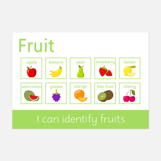 Personalised Fruit Word Mat (Wipe Clean)-Little Boo Learning-Fruit,Fruit & Veg,Learning Mat,learning mats
