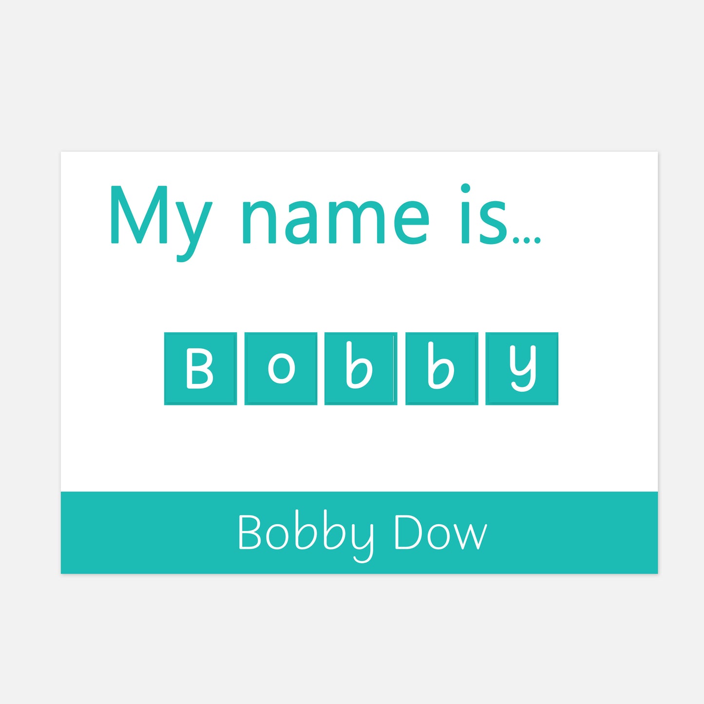 Personalised 'My Name is...' Spelling Mat-Little Boo Learning-literacy,spelling