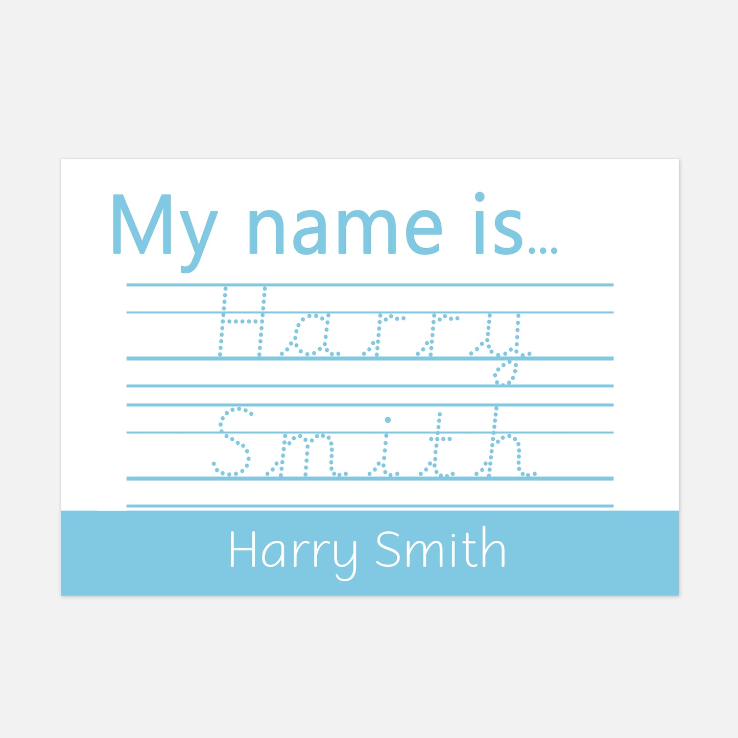 Personalised PRE-CURSIVE 'My Name is...' Spelling Mat (WIPE CLEAN)-Little Boo Learning-Learning Mat,literacy,spelling