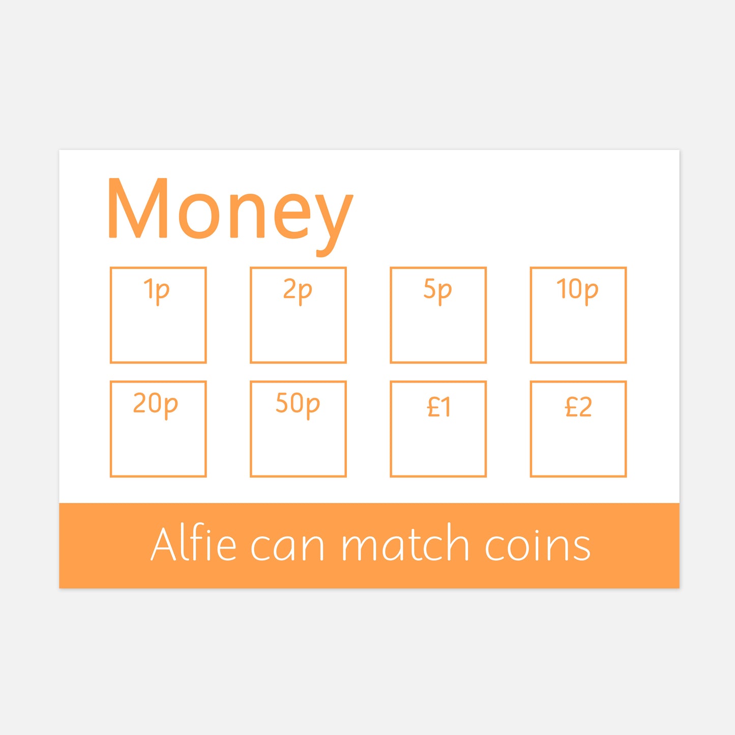 Personalised Coins Learning Mats (2 Pack)-Little Boo Learning-Learning Mat,learning mats,money
