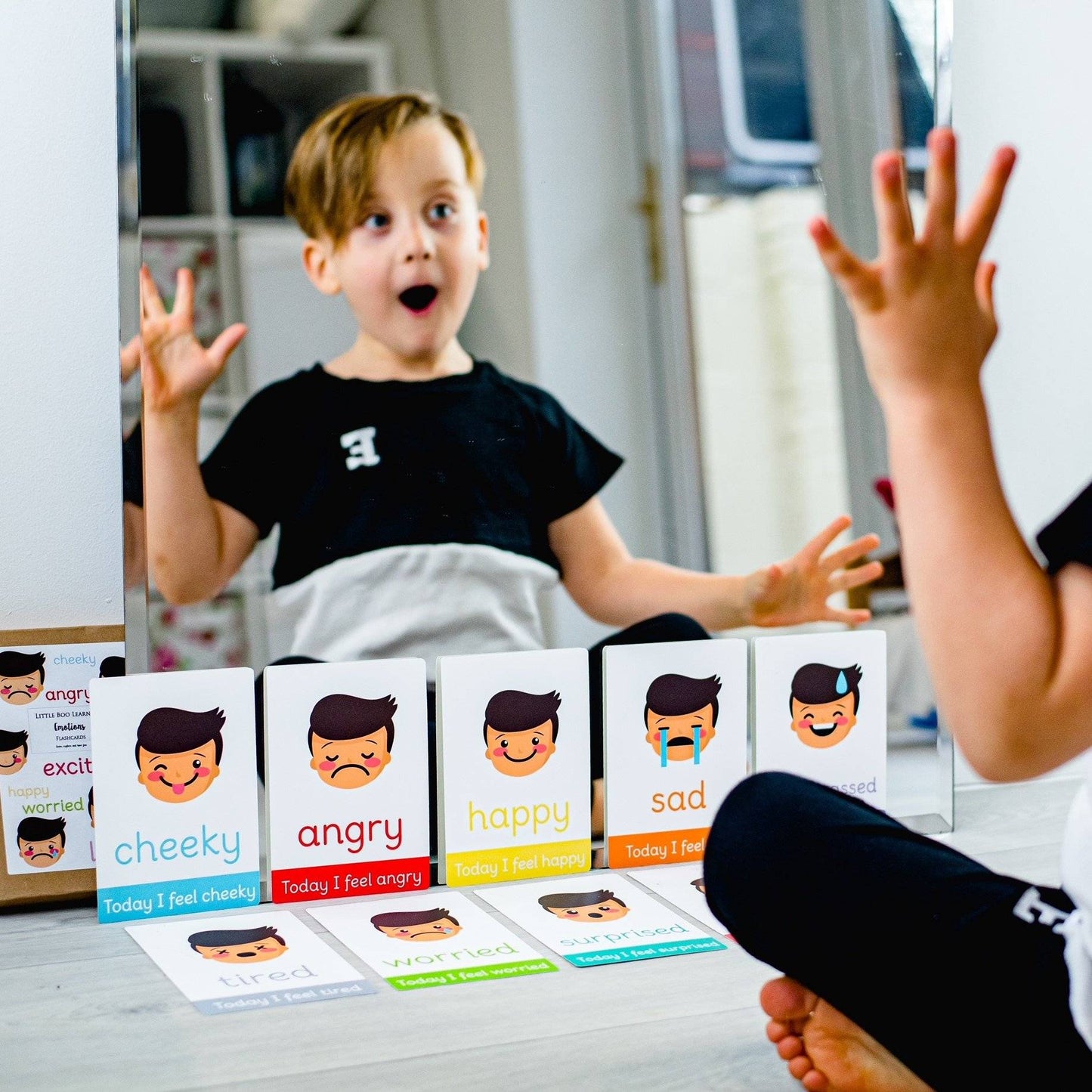 Boy Emotions Flashcards-Little Boo Learning-emotions,feelings,Flashcards,normal