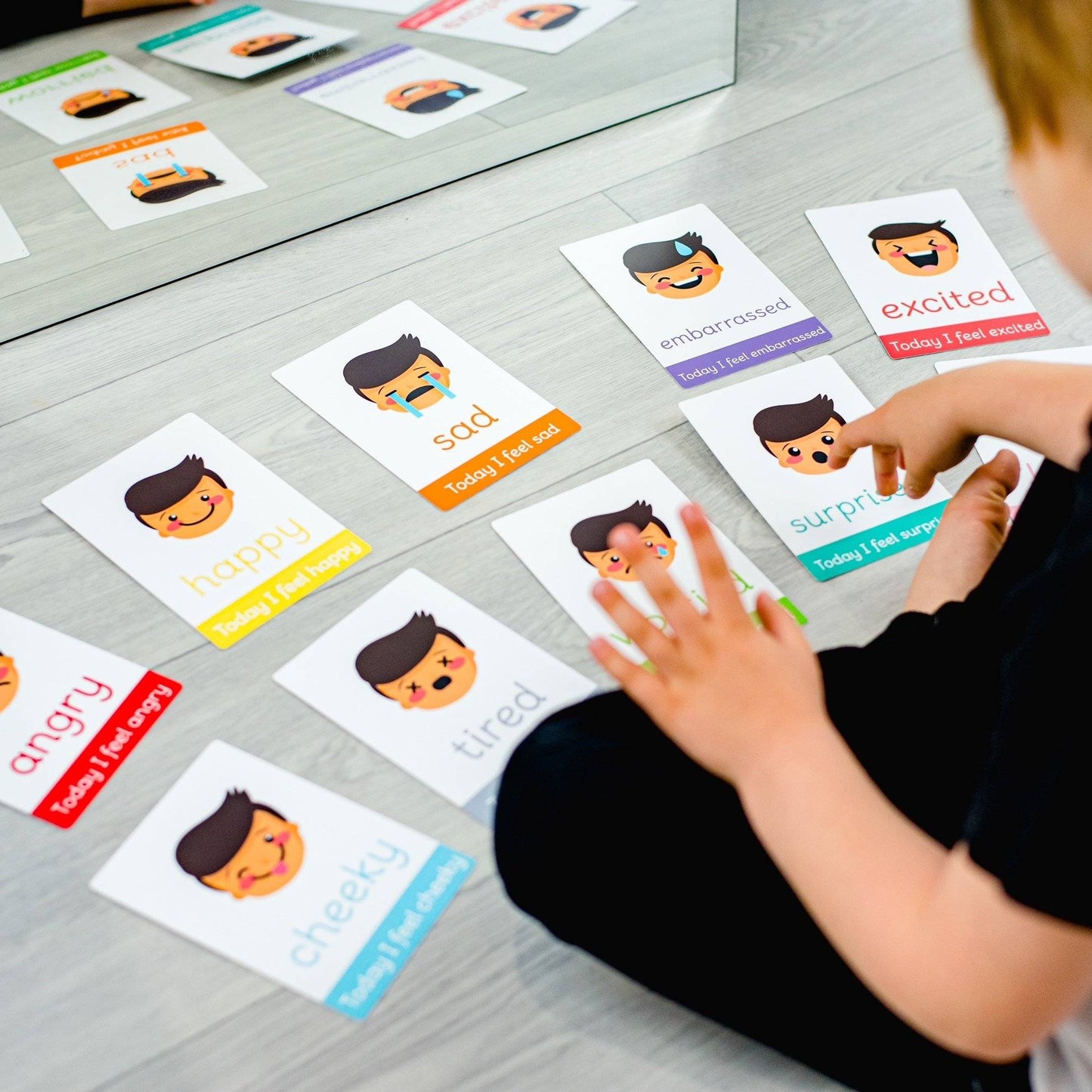 Boy Emotions Flashcards-Little Boo Learning-emotions,feelings,Flashcards,normal