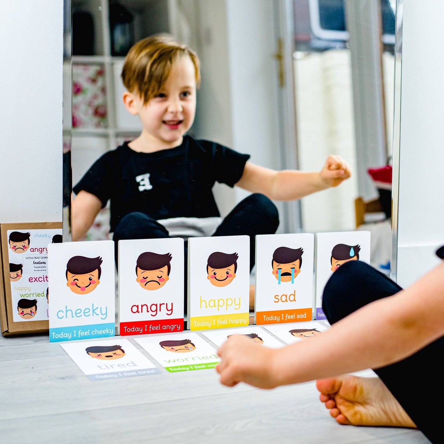 Boy Emotions Flashcards-Little Boo Learning-emotions,feelings,Flashcards,normal