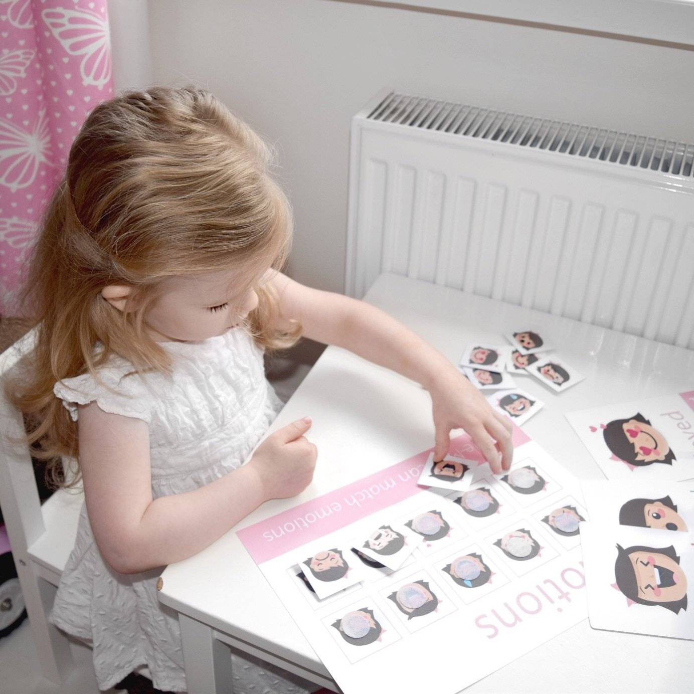 Personalised Emotions & Feelings Learning Mat-Little Boo Learning-emotions,Learning Mat,matching,reading