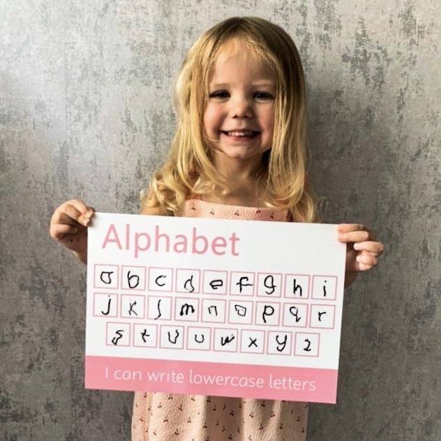 Personalised Lowercase Alphabet Learning Mat (WIPE CLEAN)-Little Boo Learning-Learning Mat,learning mats,Numbers,tracing,wipe clean