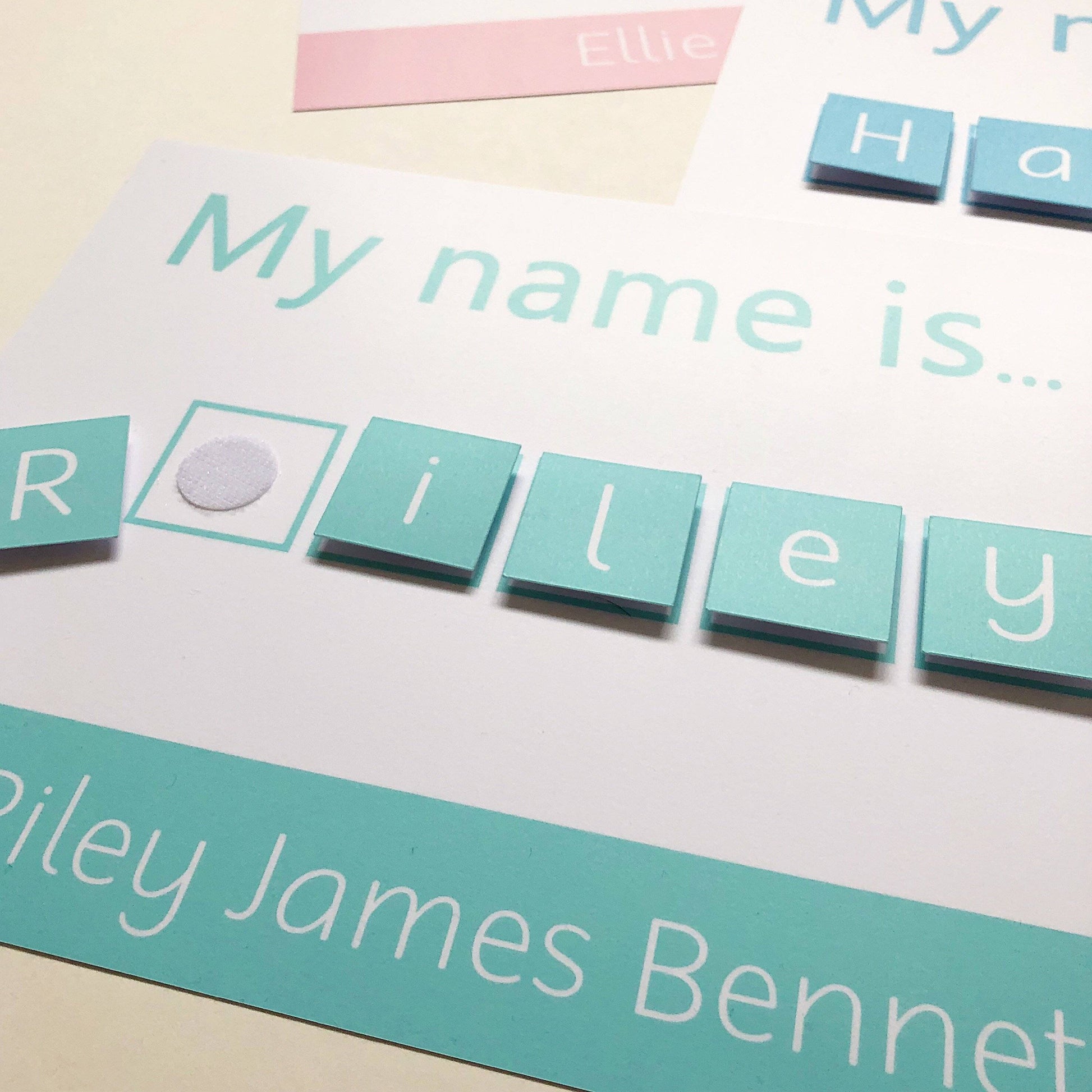 Personalised 'My Name is...' Spelling Mat (Rainbow)-Little Boo Learning-Learning Mat,spelling