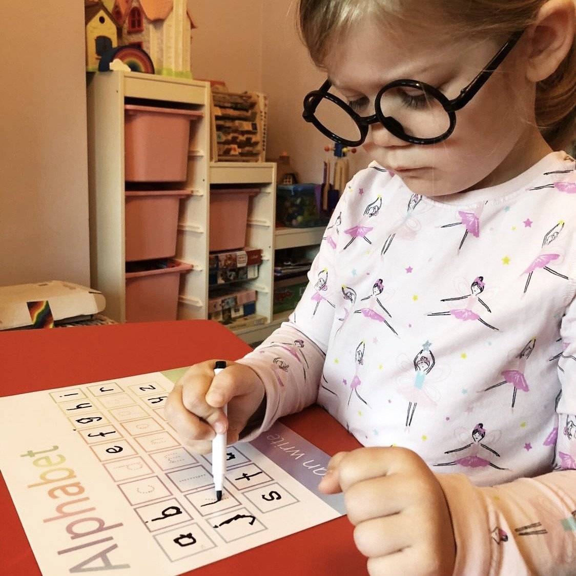 Personalised Lowercase Alphabet Learning Mat (WIPE CLEAN)-Little Boo Learning-Learning Mat,learning mats,Numbers,tracing,wipe clean