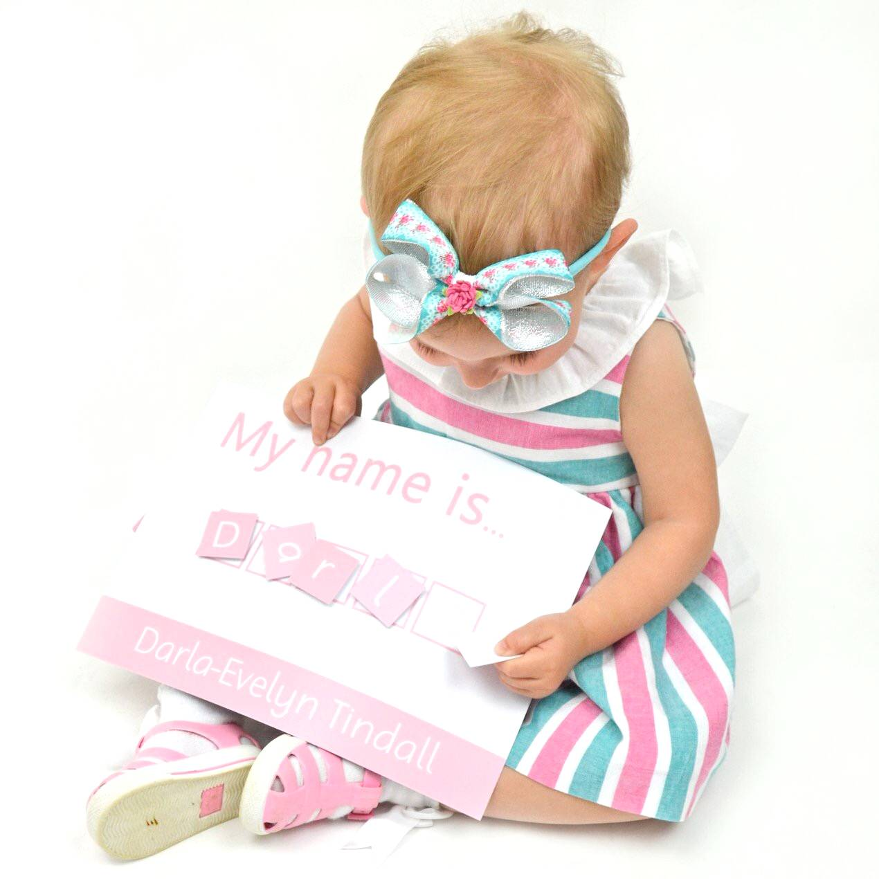 Personalised 'My Name is...' Spelling Mat (Rainbow)-Little Boo Learning-Learning Mat,spelling