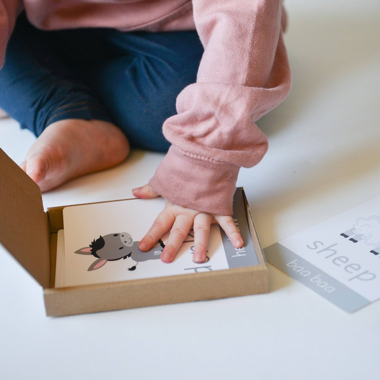 Farm Animals Flashcards-Little Boo Learning-animal sounds,Farm Animals,Flashcards,Keepsake box,Personalised