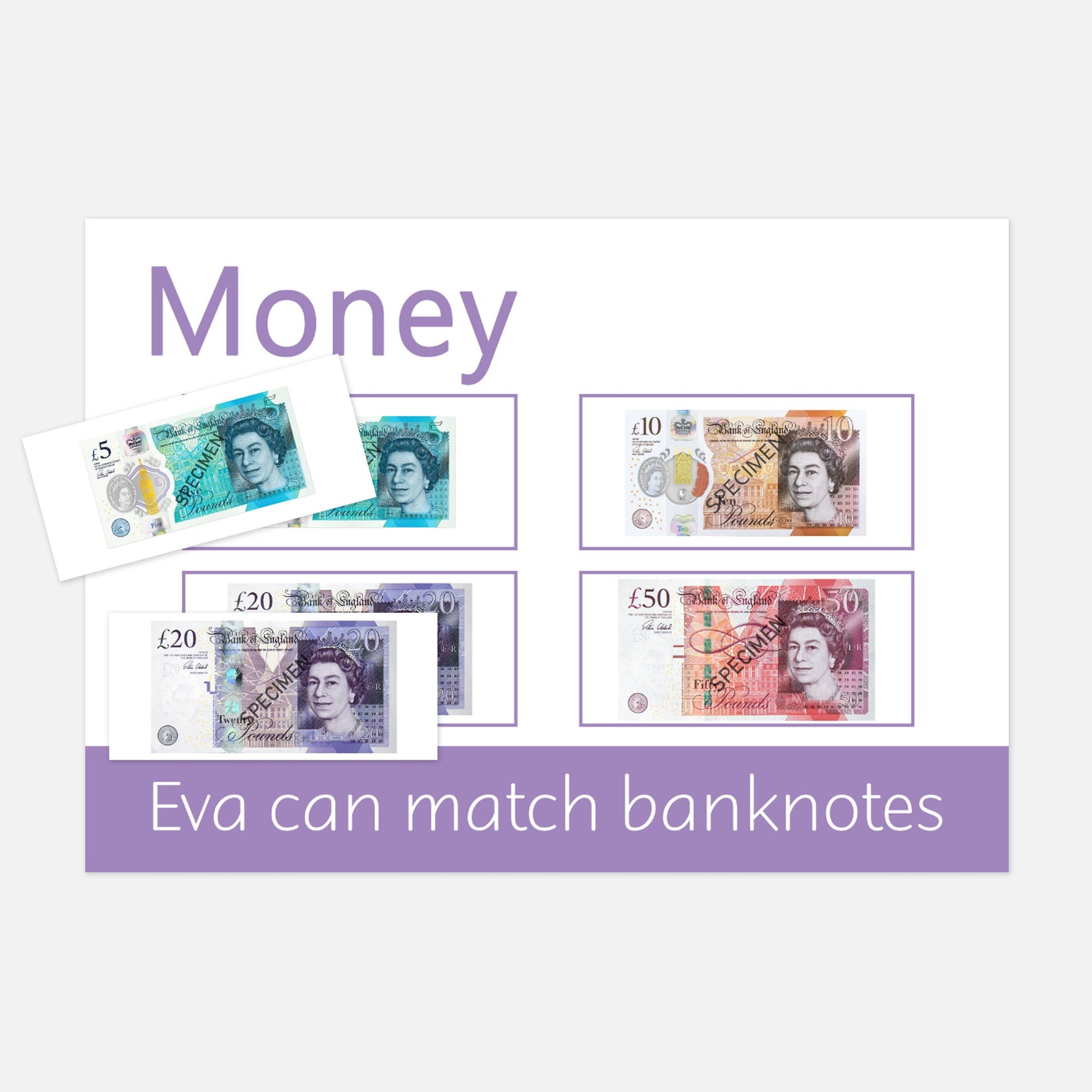 Personalised Banknotes Learning Mats (2 Pack)-Little Boo Learning-Learning Mat,learning mats,money