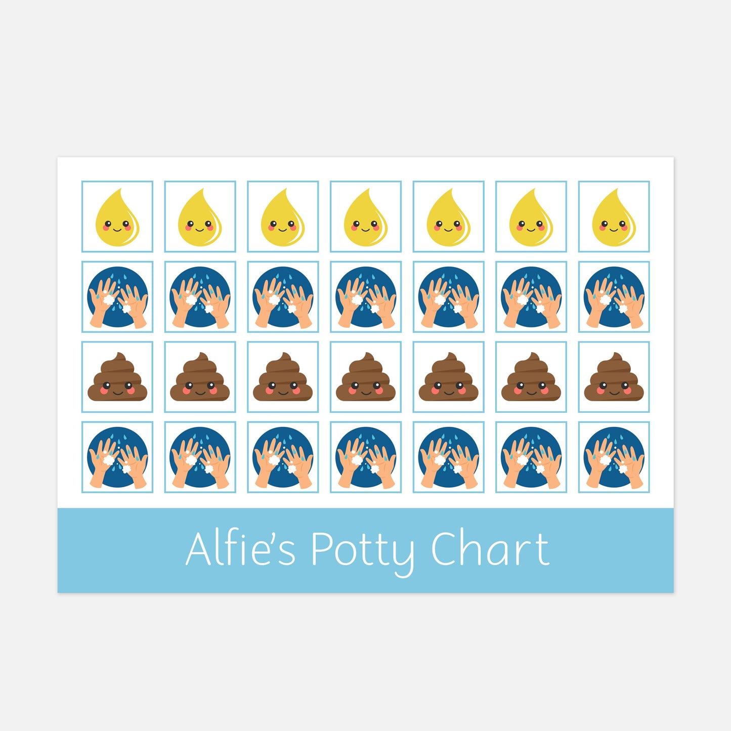 Personalised Potty Training Reward Chart-Little Boo Learning-reward chart