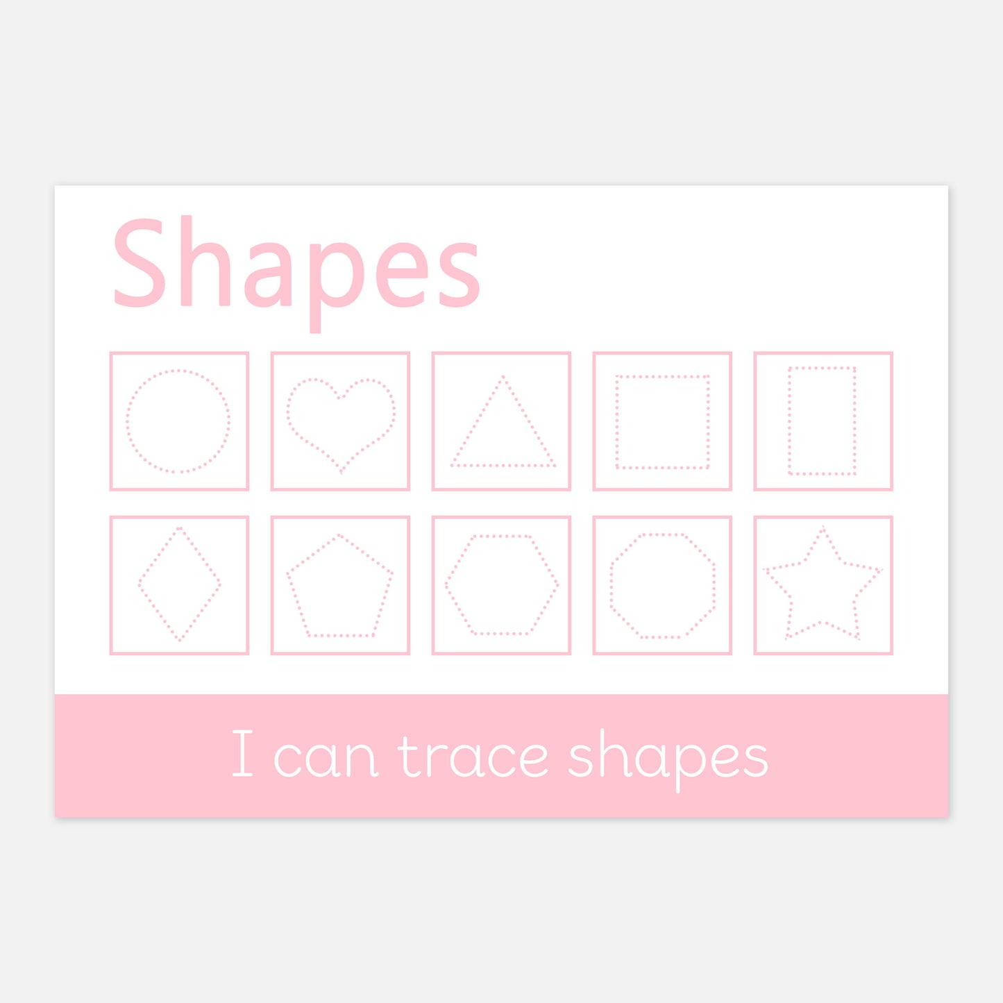 READY-TO-POST Set of 6 Wipe Clean Learning Mats (PINK)-Little Boo Learning-