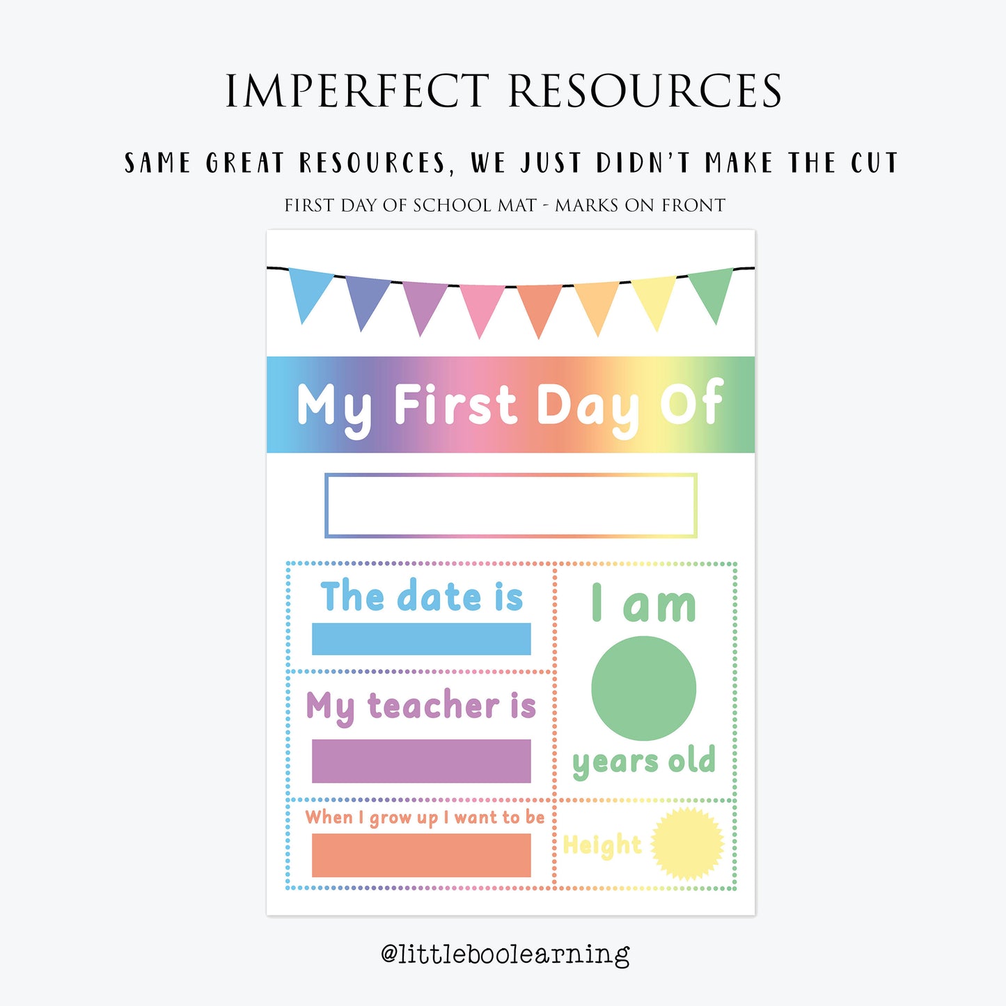 First Day of School Mat - Imperfect
