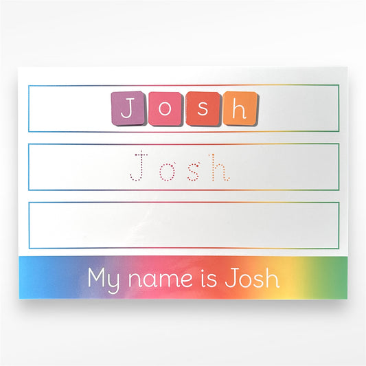 Josh - (Imperfect Build it, Trace it, Write it Name Mat)