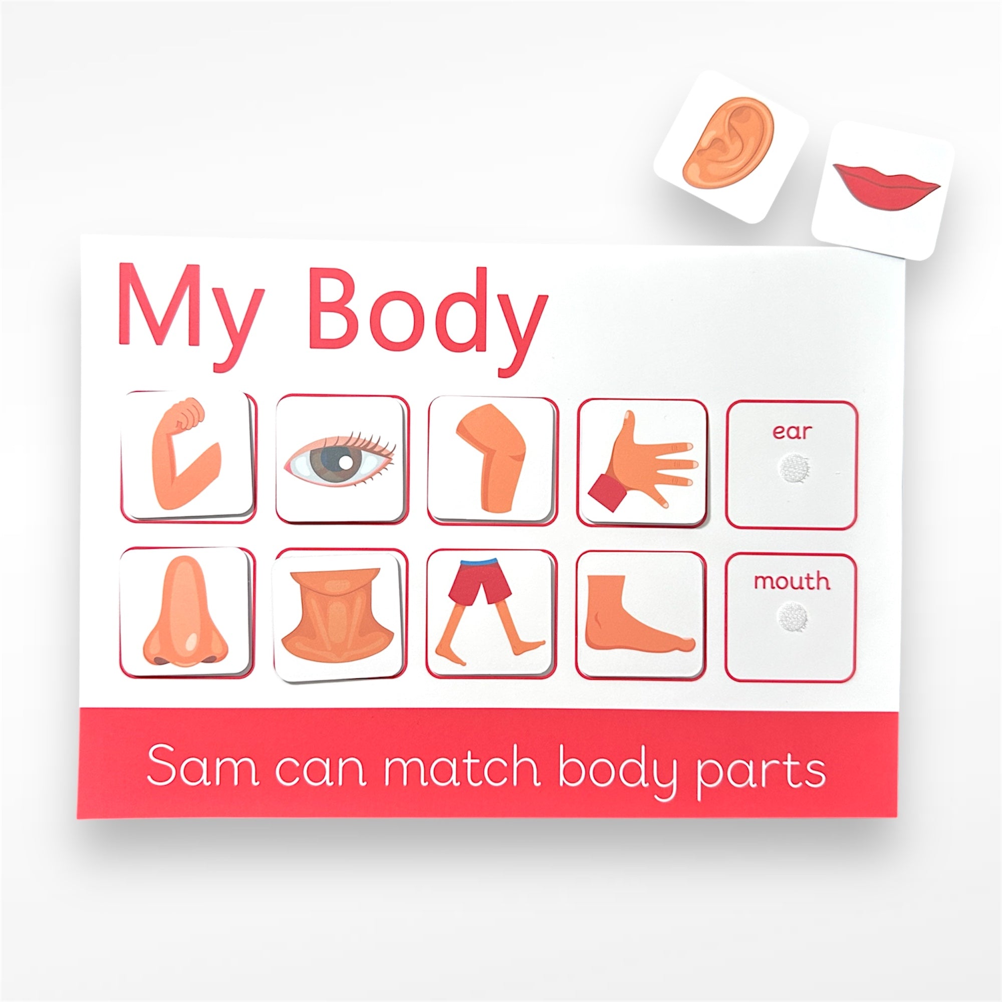 Sam - Body Parts Matching Mat – Little Boo Learning