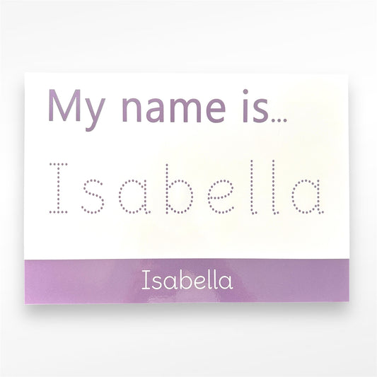 Isabella - Name Tracing Mat (Purple)