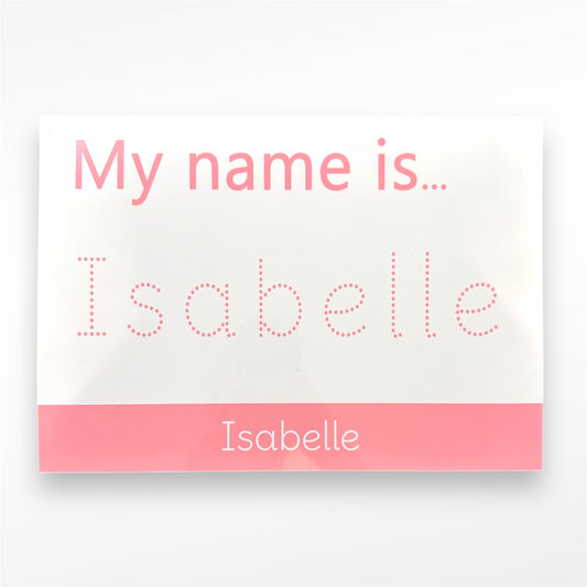 Isabelle - Name Tracing Mat (Pink)