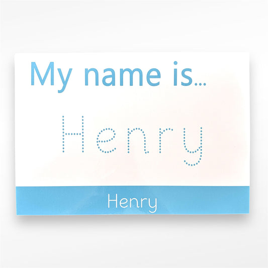 Henry - Name Tracing Mat (Blue)