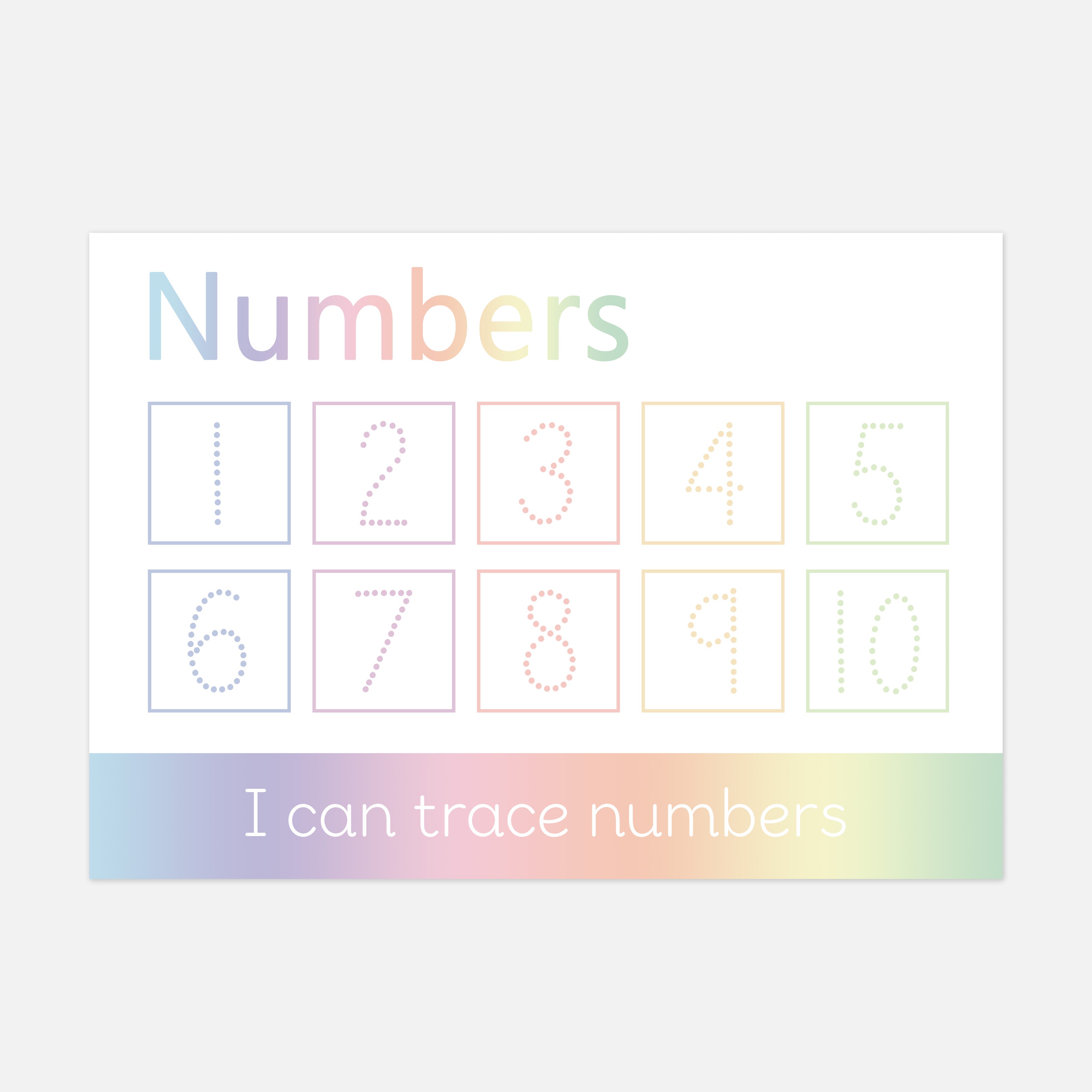 Small Post With Numbers READY-TO-POST Numbers 1-10 Learning Mat (WIPE CLEAN) Tracing Mat ...