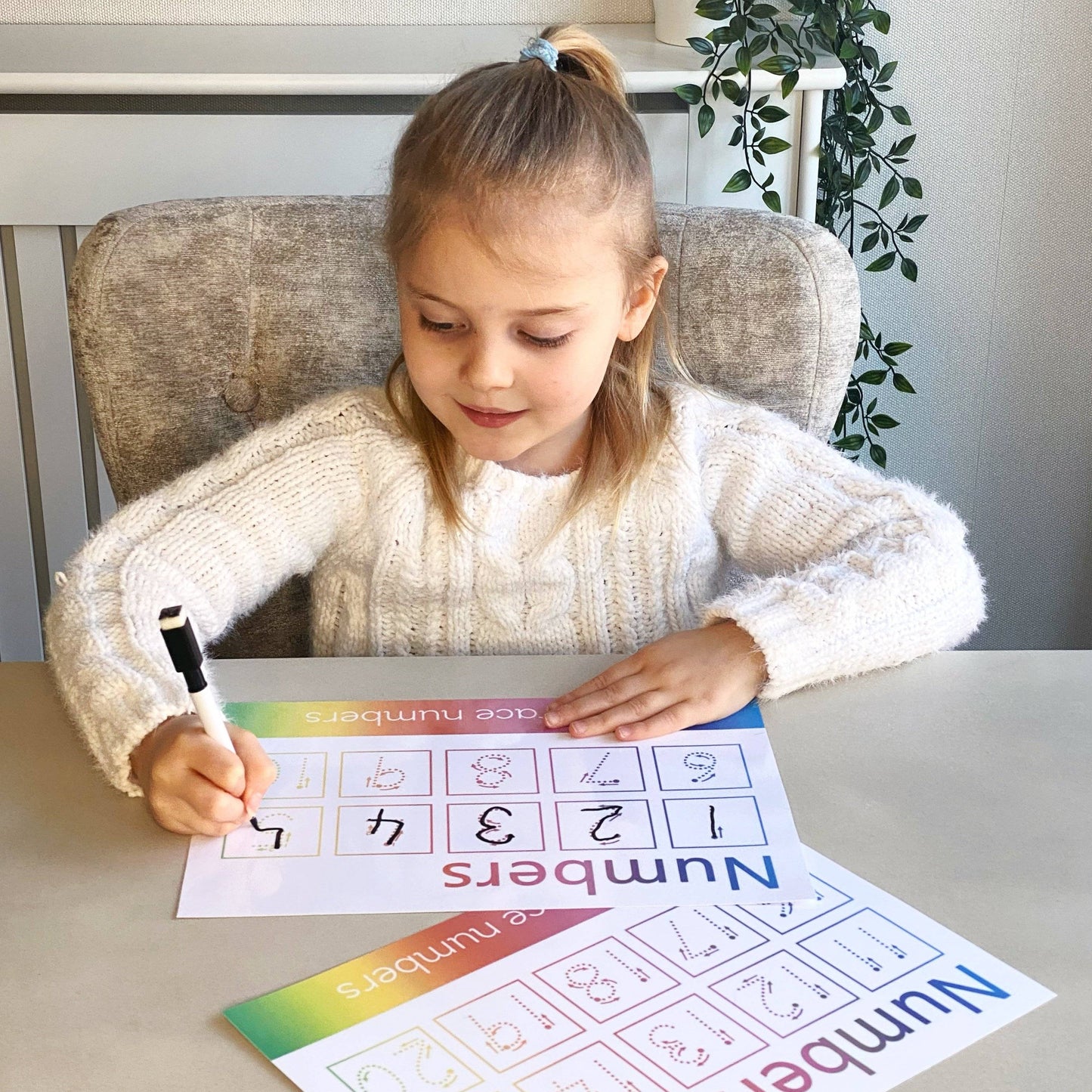 Number 1-10 and 11-20 Tracing Learning Mat with ARROWS | Digital Download-Little Boo Learning-