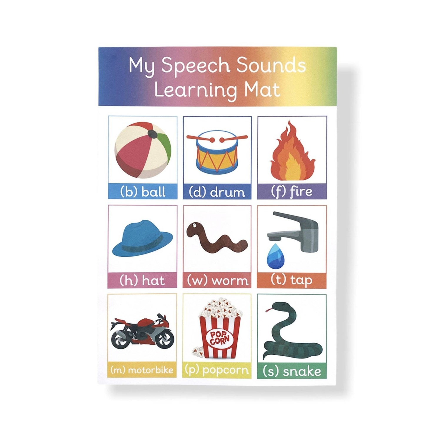 PERSONALISED Speech Sound Learning Mat - Stage 1-Little Boo Learning-Learning Mat