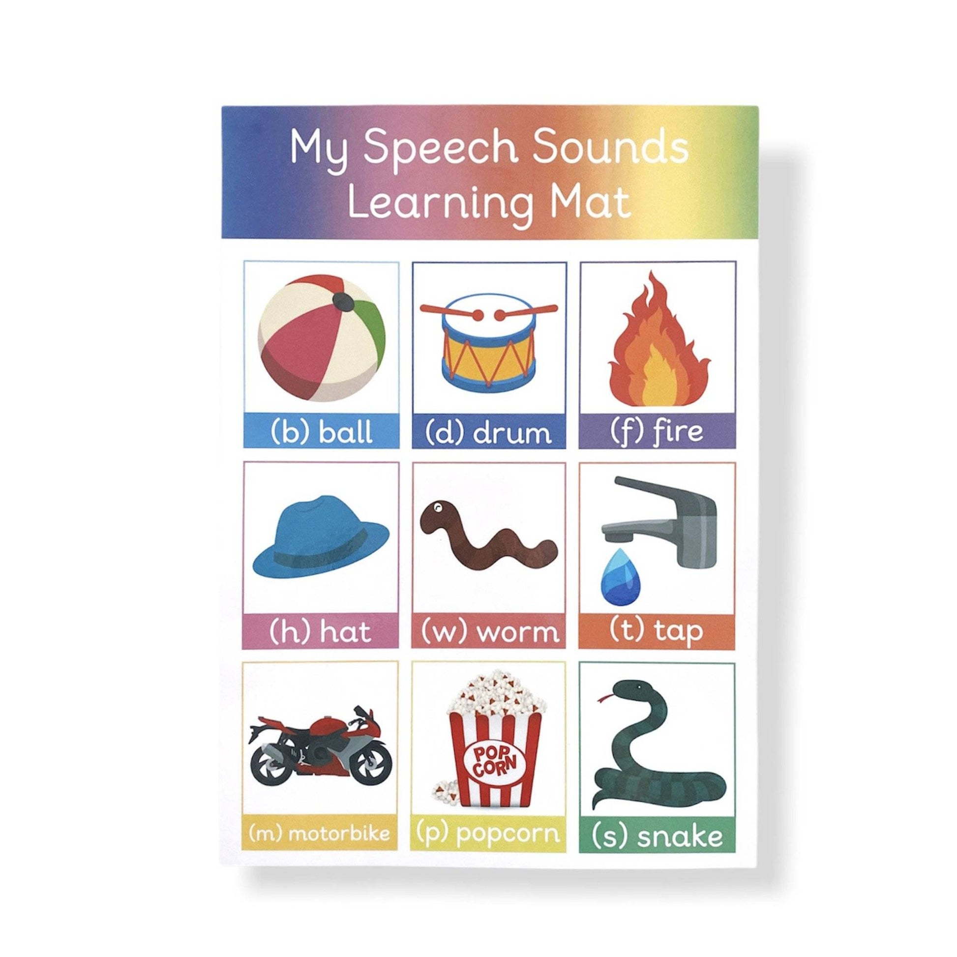 PERSONALISED Speech Sound Learning Mat - Stage 1-Little Boo Learning-Learning Mat
