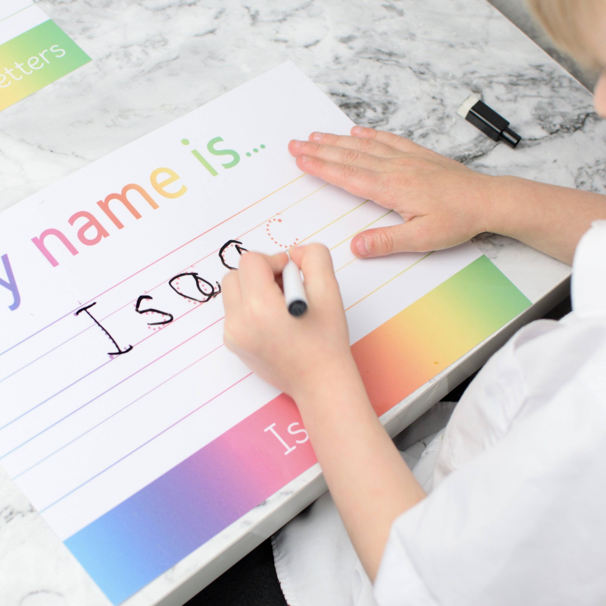 PERSONALISED Guided Writing Learning Mat Pack-Little Boo Learning-Learning Mat