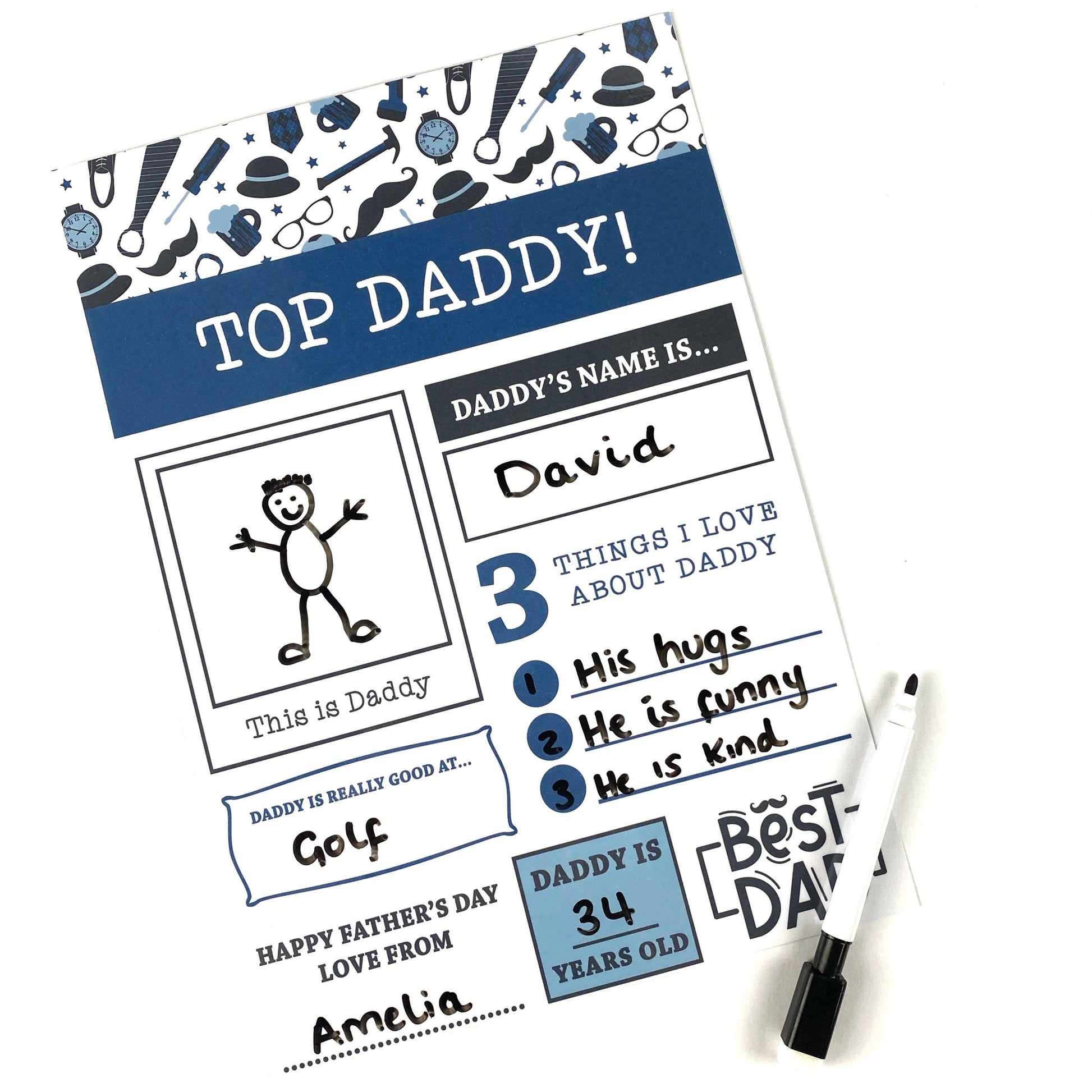 Father's Day Memories Printable Keepsake Mat | Digital Download-Little Boo Learning-Keepsake Mat,Milestone Mat,Photo Props