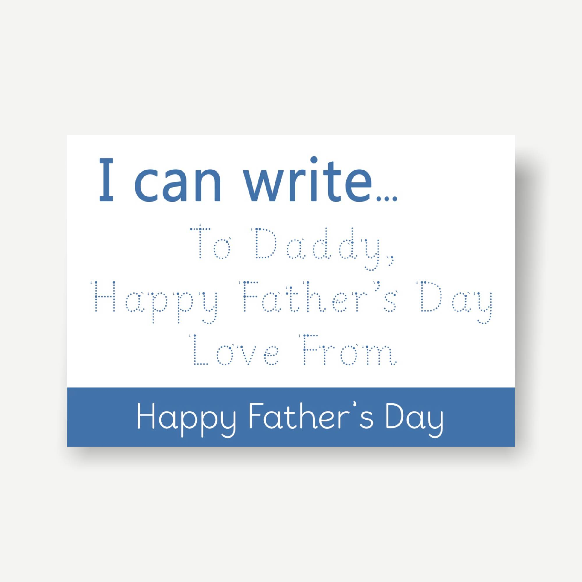 'Happy Father's Day' Handwriting Practice Mat | Digital Download-Little Boo Learning-handwriting practise,handwriting resource,normal