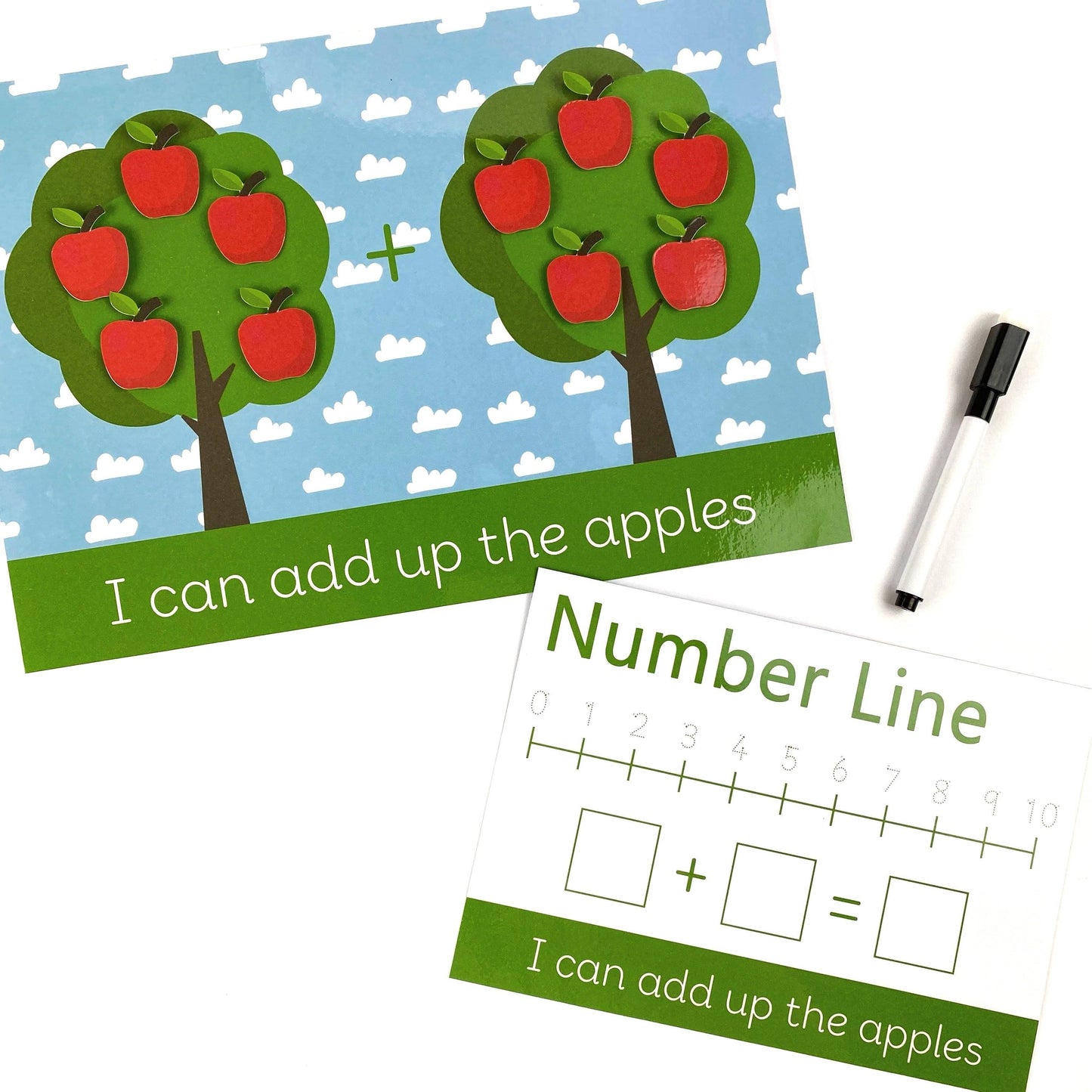 LIMITED EDITION Counting Apples Learning Mat Set-Little Boo Learning-
