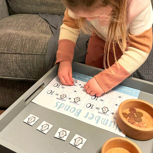 Penguin Number Bonds to 10 Learning Mat