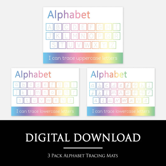 3 Pack Alphabet Handwriting Practice Mats | Digital Download-Little Boo Learning-normal