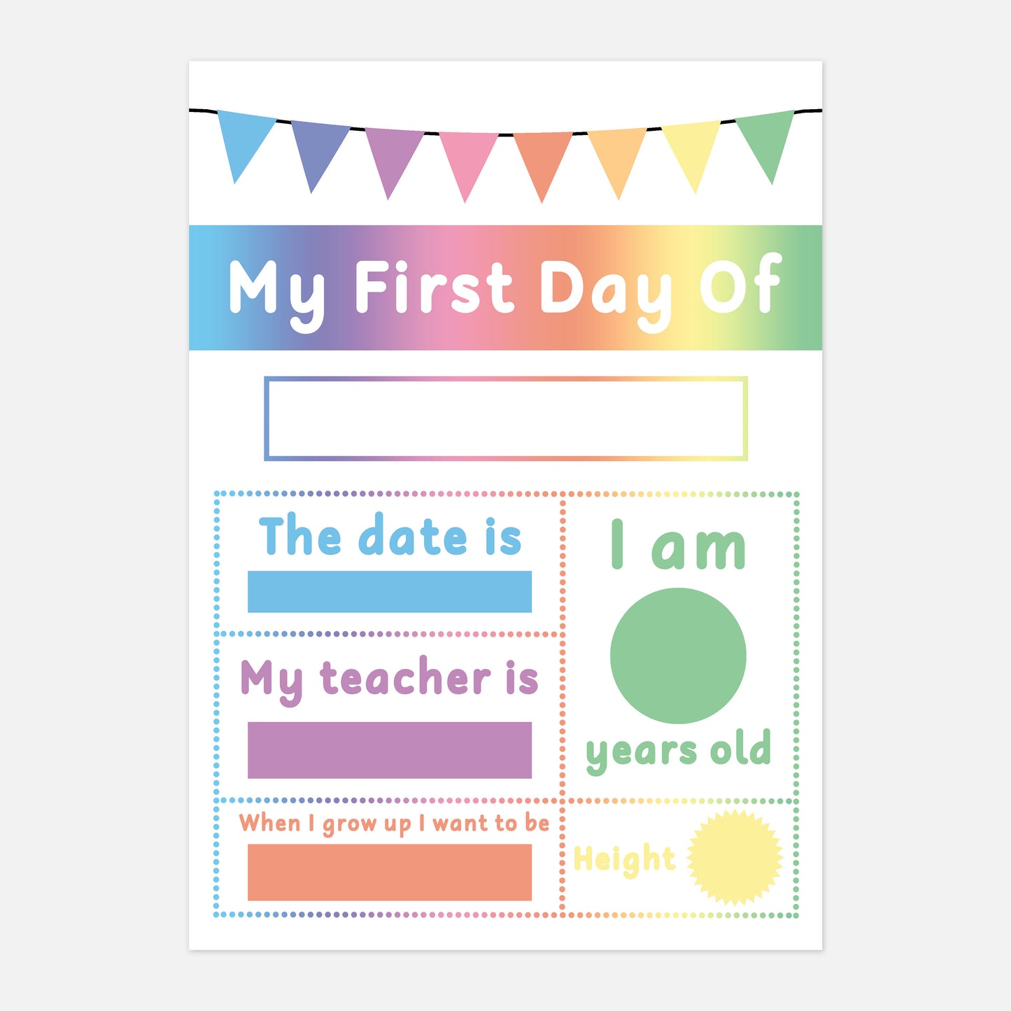 READY-TO-POST My First Day Mat (Wipe Clean)-Little Boo Learning-