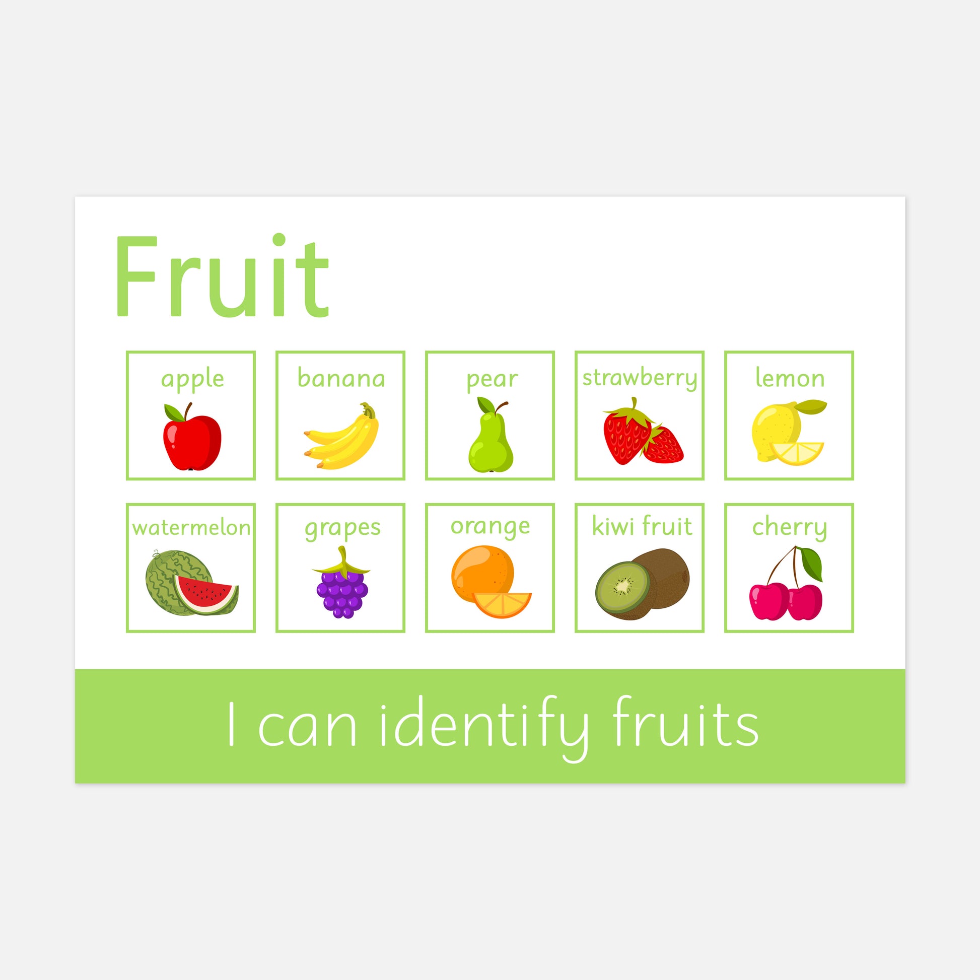 Personalised Fruit Word Mat (Wipe Clean)-Little Boo Learning-Fruit,Fruit & Veg,Learning Mat,learning mats