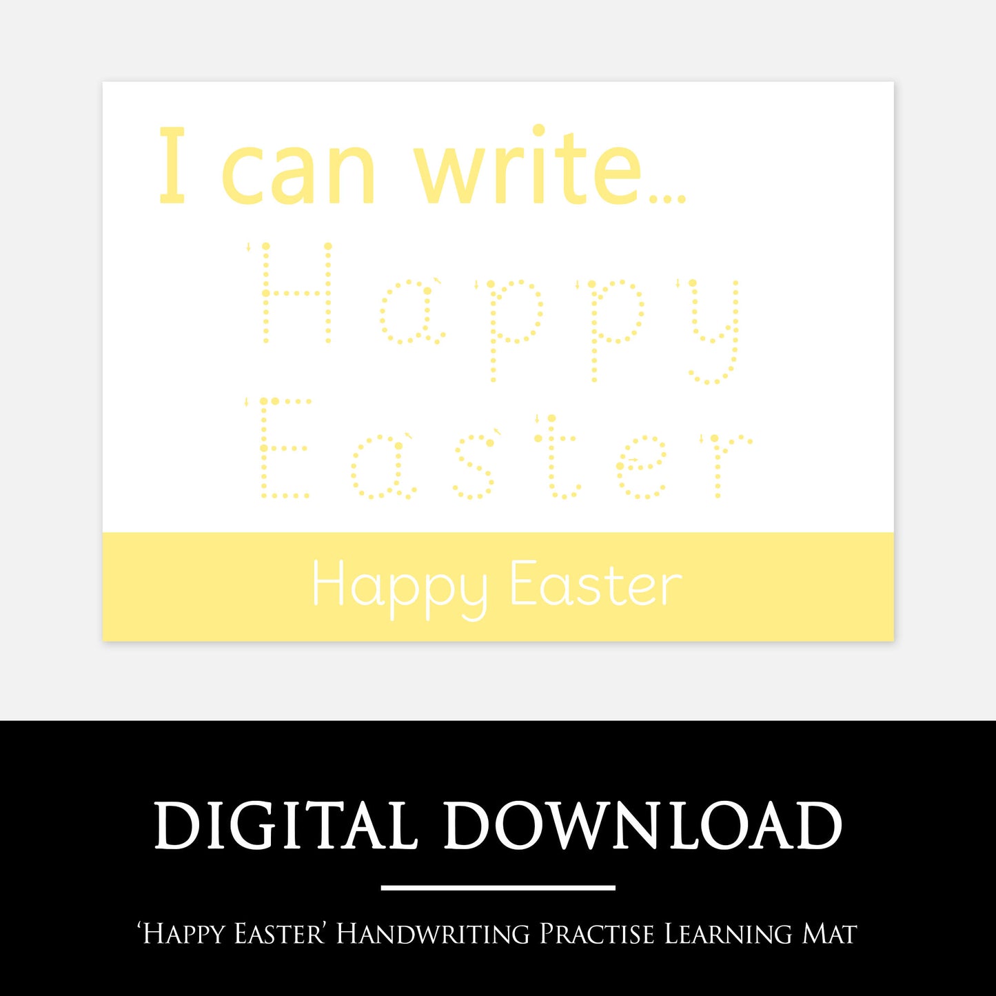 I can write 'Happy Easter' Learning Mat | Digital Download