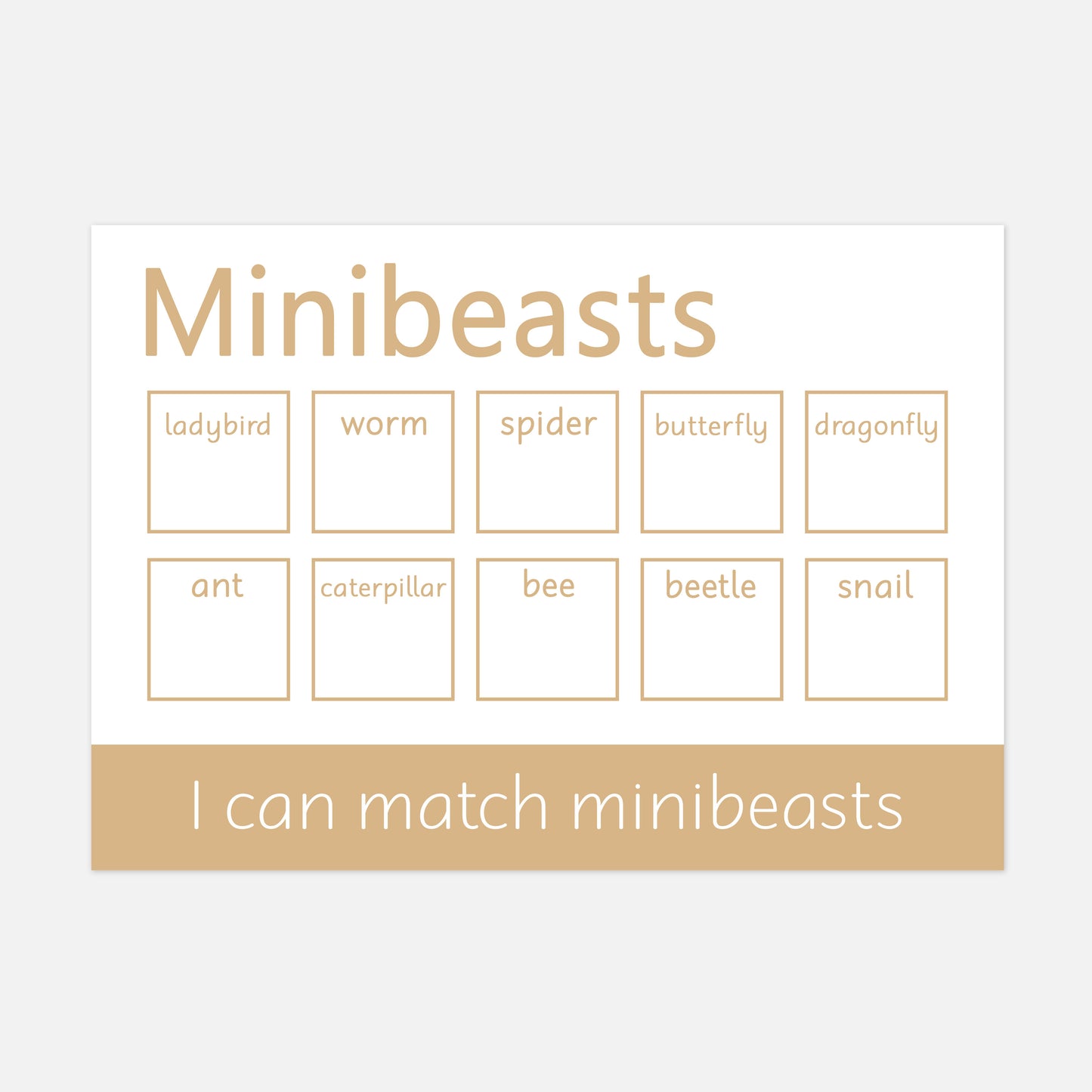 PERSONALISED Minibeasts Learning Mats (2 Pack)-Little Boo Learning-Learning Mat,learning mats,minibeasts