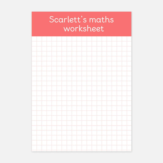PERSONALISED Maths Worksheet (Blank)-Little Boo Learning-Learning Mat