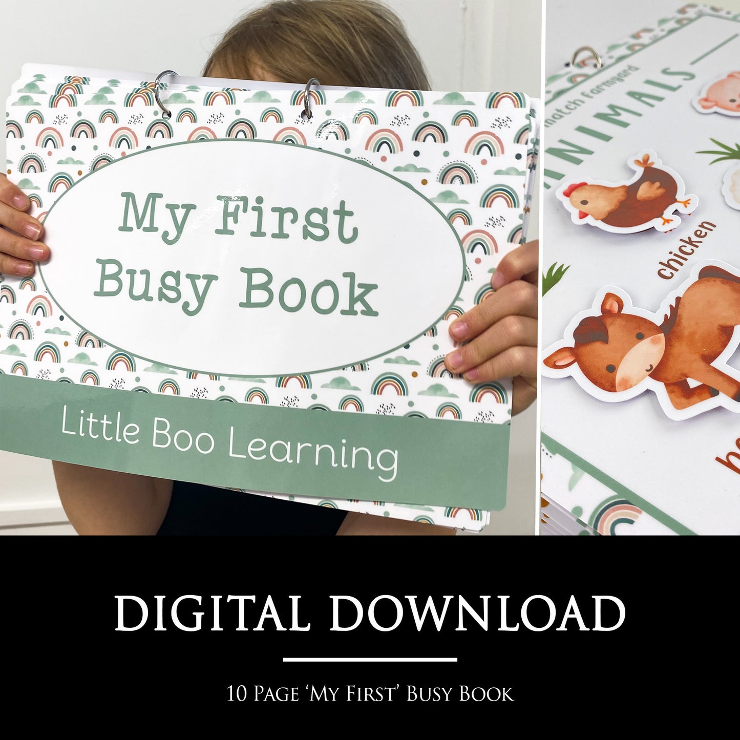 My First Busy Book is full of activities that will keep your toddler or preschooler entertained while they learn to recognise shapes and colours, count to 10 and spot farm animals and more.