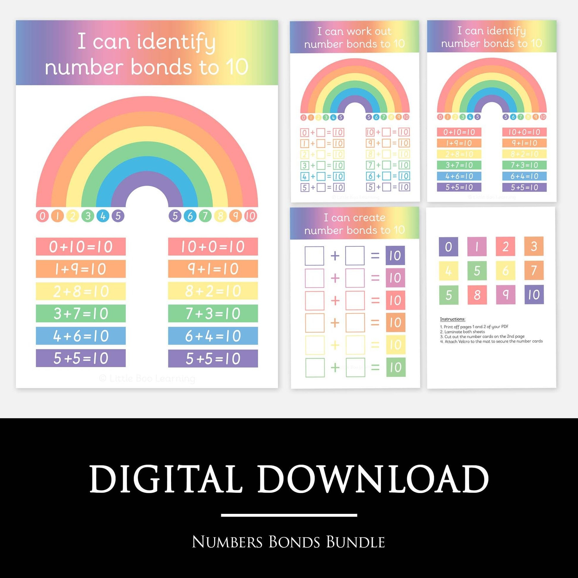 Number Bonds Bundle | Digital Download-Little Boo Learning-