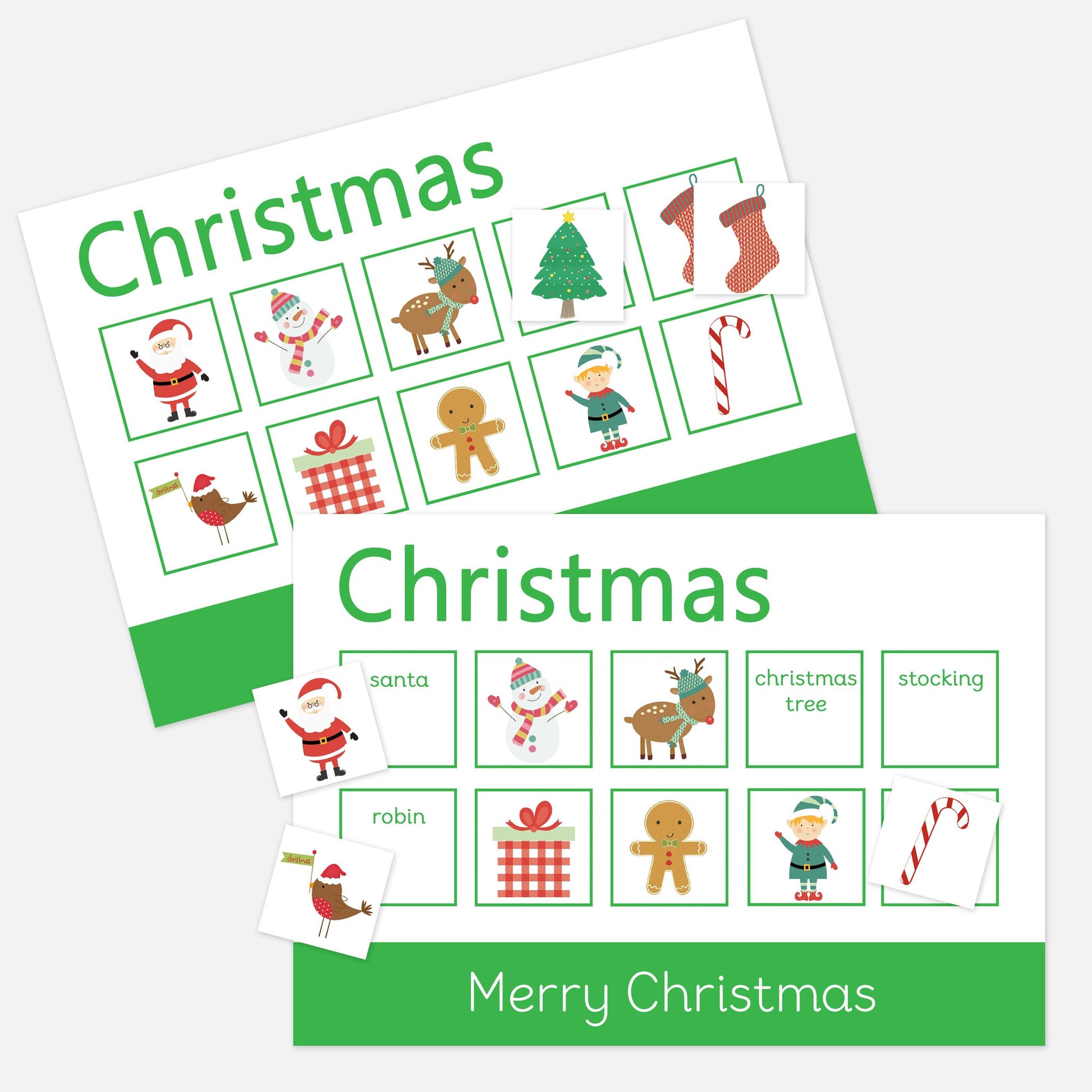 PERSONALISED Christmas Learning Mats (2 Pack)-Little Boo Learning-christmas,Learning Mat