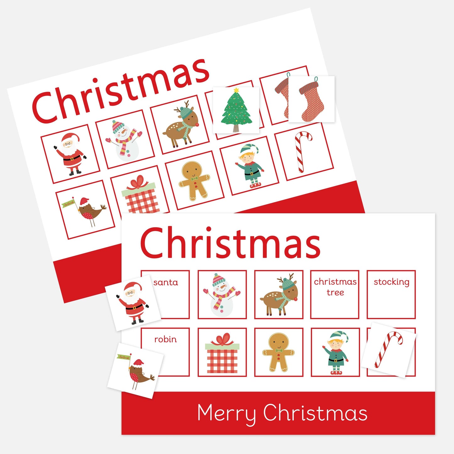 PERSONALISED Christmas Learning Mats (2 Pack)-Little Boo Learning-christmas,Learning Mat